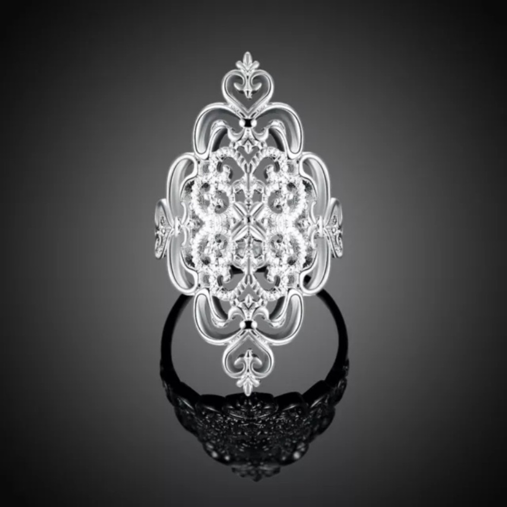 Sterling Silver Victorian Ring Size 7 1/2 NEW